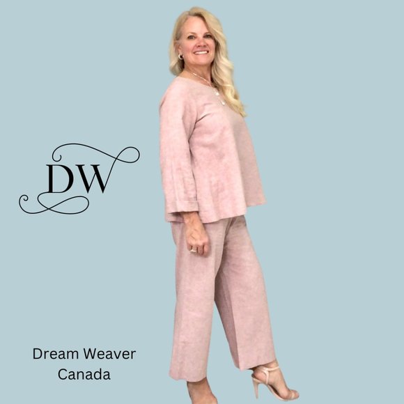 Wide Leg Pants | Blush Linen - Picture 3 of 13